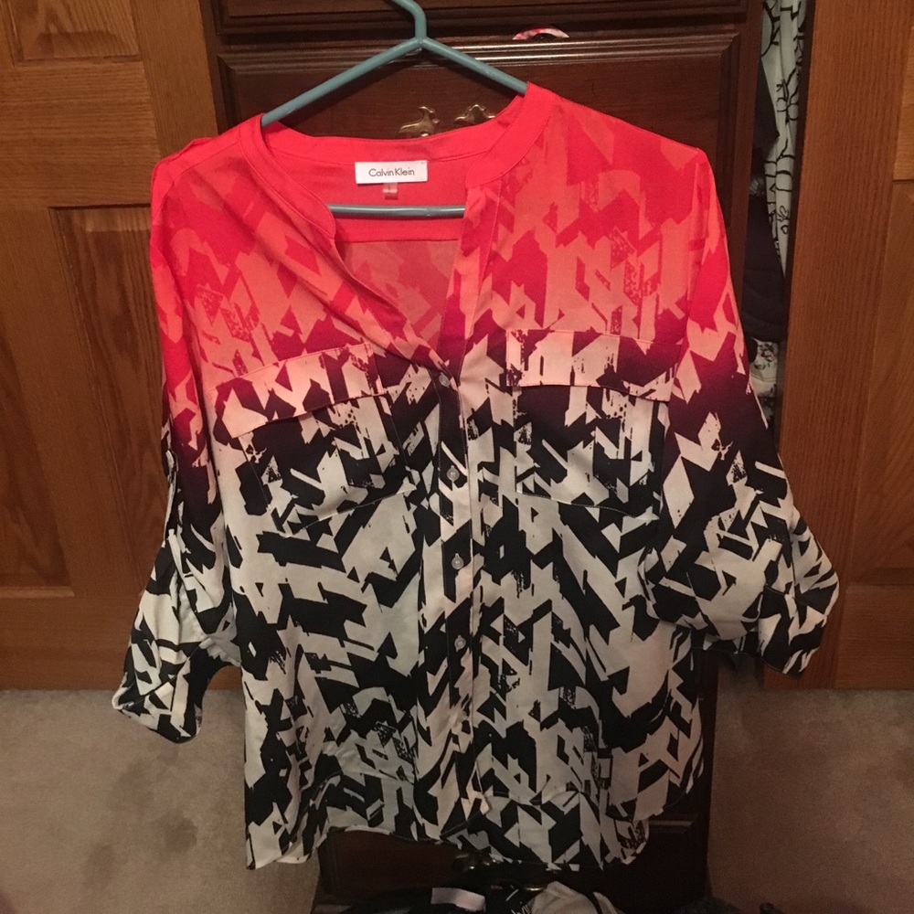 Calvin Klein Black&Red Dress Shirt